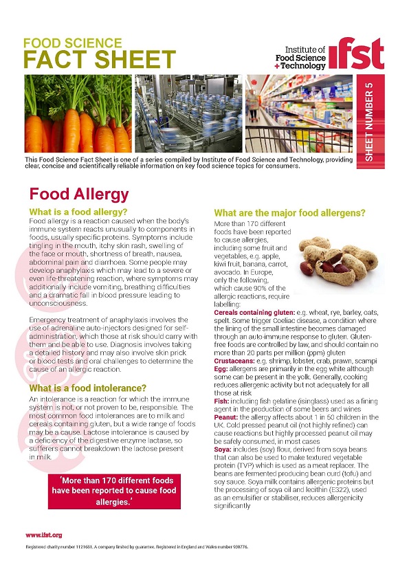 Food Science Fact Sheets Institute of Food Science and Technology